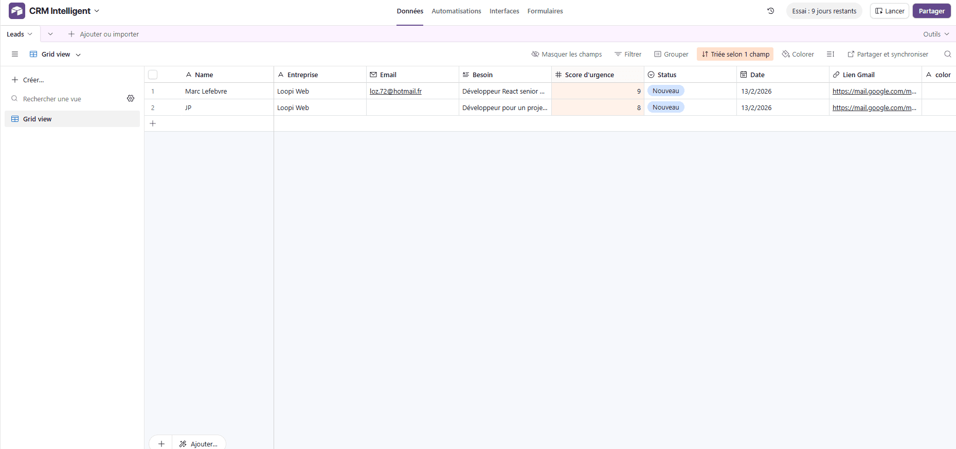 Automatisation de traitement des emails clients